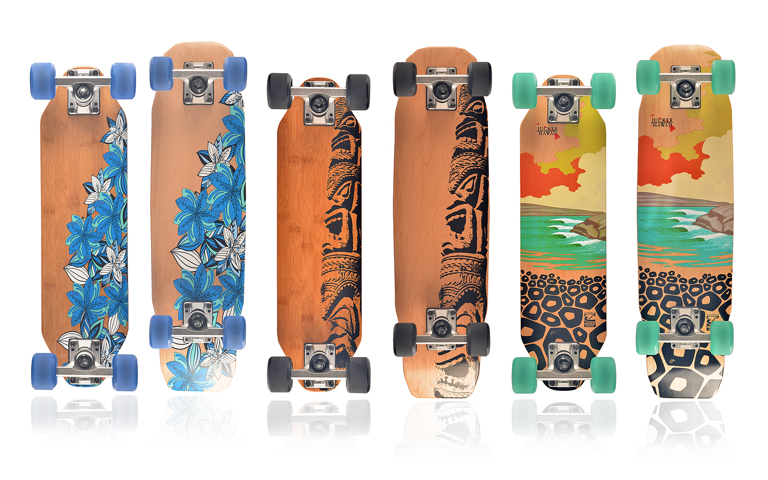 Skateboard für Kinder, Skateboard für Jungen, Skateboard für Mädchen, Pennyboard aus Holz, Woodyboard, Jucker Hawaii