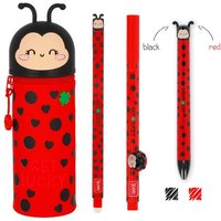 Der praktische Begleiter für Schule und Freizeit: Legami Ladybug Set - Erasable Gel Pen + Mäppchen + Lovely Friends + Kugelschreiber - Marienkäfer von Legami eignet sich hervorragend für marken/legami/legami stifte-sets. Ideal für aktive Kinder – praktisch